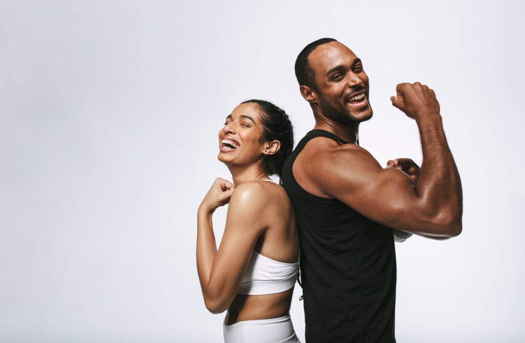 Body Attack: Two Happy Athletes